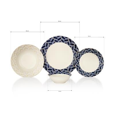 Schafer Fiesta Yemek Takımı 24 Parça-Lacivert