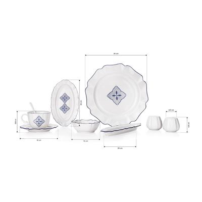 Schafer Fiora Kahvaltı Takımı 32 Parça-Lacivert