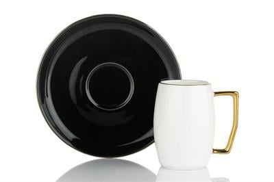 Schafer Flott 6 Kişilik Kahve Fincan Takımı 12 Parça-Siyah