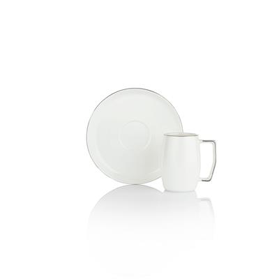 Schafer Flott 6 lı Kahve Fincan Takımı 12 Parça-Gümüş