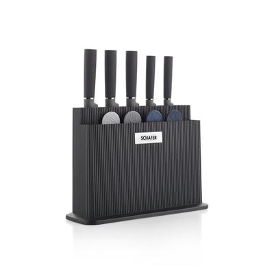 Schafer Forge Kesme Tahtası/Bıçak Seti 10 Parça-Siyah