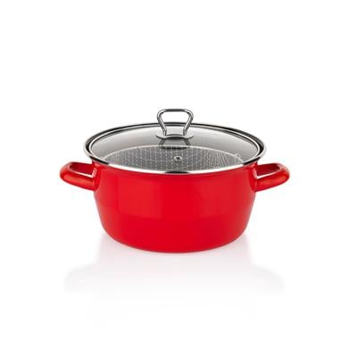 Schafer Fry Çıtır Kızartma Tenceresi 22 Cm-3 Parça-Kırmızı