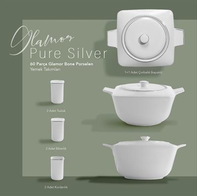 Schafer Glamor Pure Yemek Takımı 60 Parça-Platin