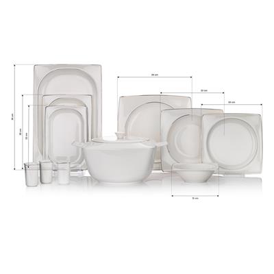 Schafer Glamor Pure Yemek Takımı 60 Parça-Platin