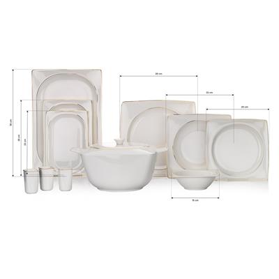 Schafer Glamor Pure Yemek Takımı 60 Parça-Gold