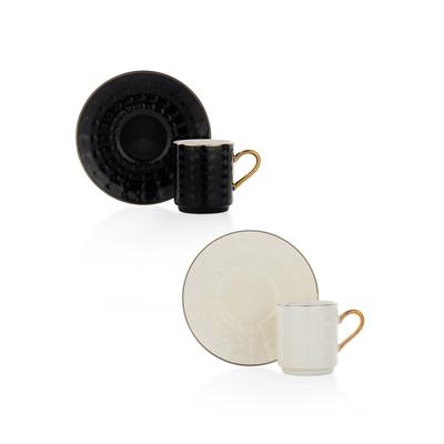 Schafer Glossy 6 Kişilik Kahve Fincan Takımı 12 Parça-Asorti01