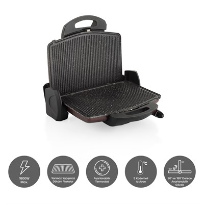 Schafer Grill Chef Tost Makinesi-Kahverengi
