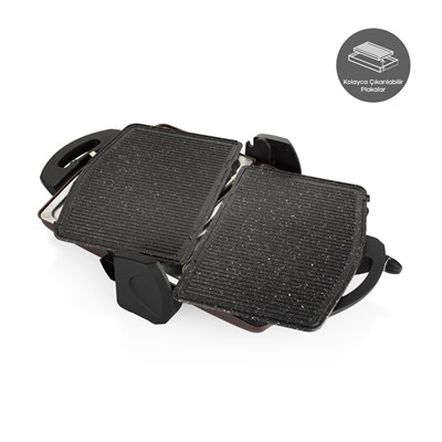 Schafer Grill Chef Tost Makinesi-Kahverengi