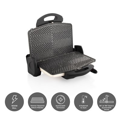Schafer Grill Chef Tost Makinesi-Krem