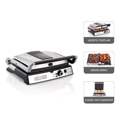 Schafer Grill Haus Tost Makinesi-Inox