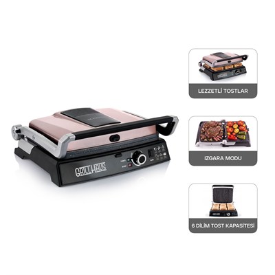 Schafer Grill Haus Tost Makinesi-Rosegold