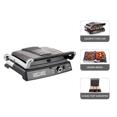 Schafer Grill Haus Tost Makinesi-Siyah