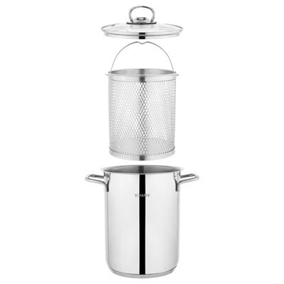 Schafer Gurme Kuşkonmaz ve Kızartma Tenceresi 3 Parça-Inox