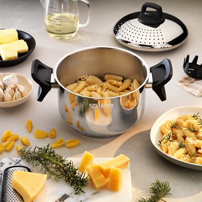 Schafer Gurme Süzgeçli Makarna Tenceresi 2 Parça-Inox