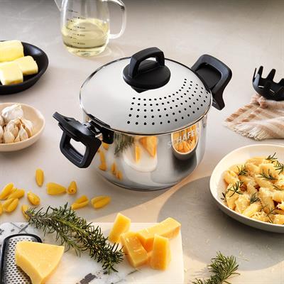 Schafer Gurme Süzgeçli Makarna Tenceresi 2 Parça-Inox