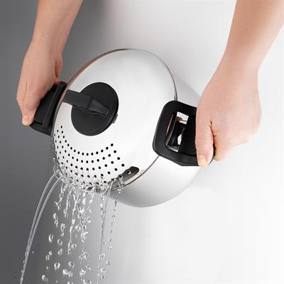 Schafer Gurme Süzgeçli Makarna Tenceresi 2 Parça-Inox