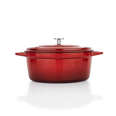 Schafer Guss Chef Döküm Derin Tencere 24Cm-2 Parça-Kırmızı