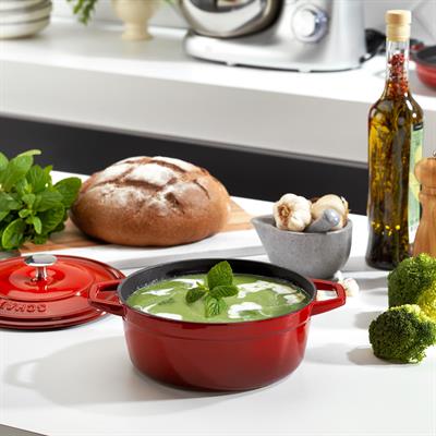 Schafer Guss Cahef Döküm Derin Tencere 20Cm-2 Parça-Kırmızı