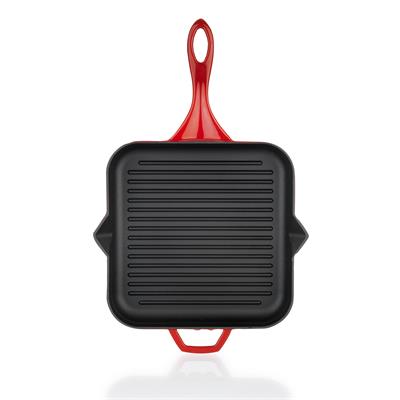 Schafer Guss Chef Döküm Kare Grill Tava 28x28Cm-1 Parça-Kırmızı
