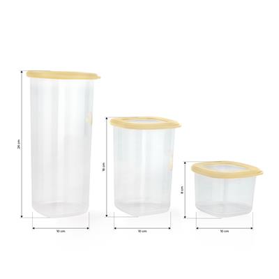 Schafer Hold 3 lü Saklama Kabı-Sarı