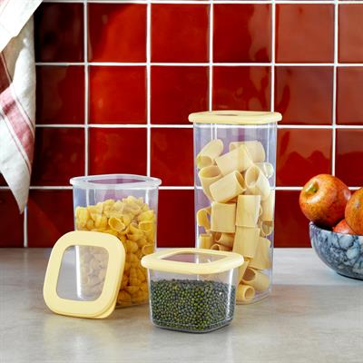 Schafer Hold 3 lü Saklama Kabı-Sarı