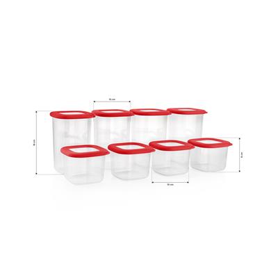 Schafer Hold 8 li Saklama Kabı-Kırmızı