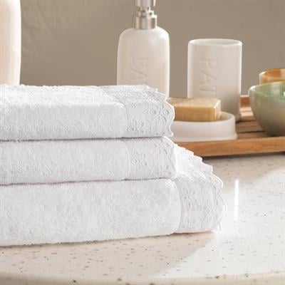 Schafer Home Benofisto 3 lü Fistolu Havlu Seti-Beyaz
