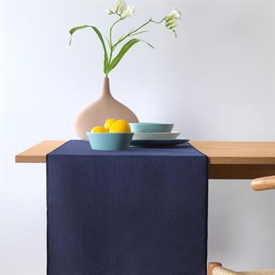 Schafer Home Bianca Keten Polyester Runner 40x160 Cm-Lacivert