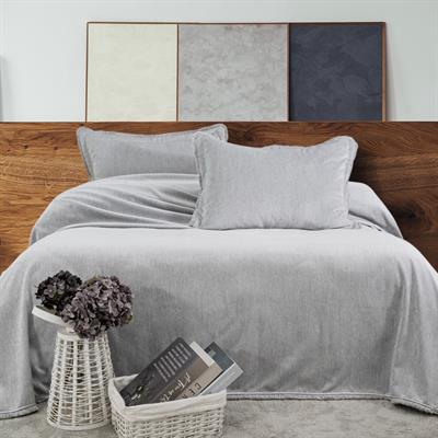 Schafer Home Blossom Yatak Örtüsü Seti 3 Parça-Gri