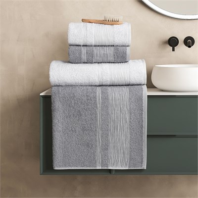 Schafer Home Bohemia 2 Banyo Seti 6 Parça-Gri/Pudra