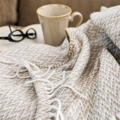 Schafer Home Caprice Throw Battaniye 130x170 Cm-Bej