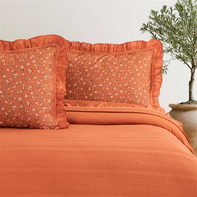 Schafer Home Chance Çift Kişilik Pike Takımı 4 Parça-Kiremit