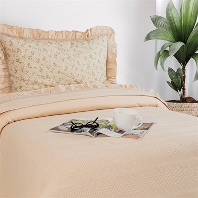 Schafer Home Chance Tek Kişilik Pike Takımı 3 Parça-Bej