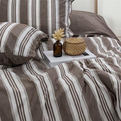 Schafer Home Clasy İpliği Boyalı ÇK Nevresim Takımı 4 Parça-Kahverengi