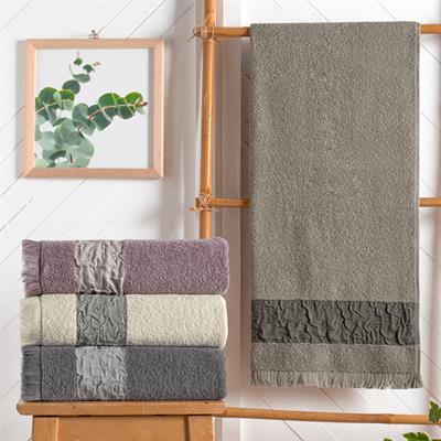 Schafer Home Crepe Armürlü Havlu 70x140 Cm-Gri