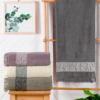 Schafer Home Crepe Armürlü Havlu 70x140 Cm-Antrasit