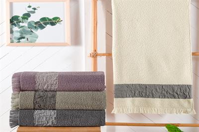 Schafer Home Crepe Armürlü Havlu 70x140 Cm-Krem