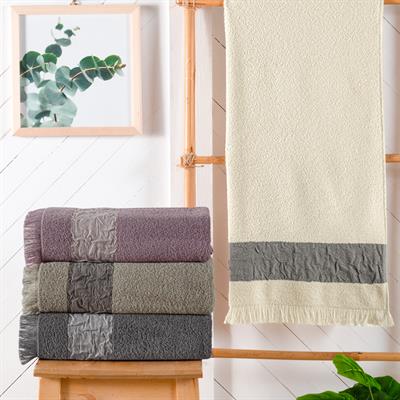 Schafer Home Crepe Armürlü Havlu 70x140 Cm-Krem