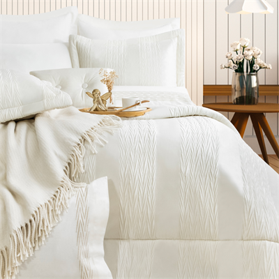 Schafer Home Diamond Çeyiz Seti 11 Parça-Krem