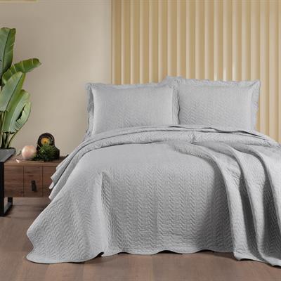 Schafer Home Elegance Yatak Örtüsü Seti 3 Parça-Gri