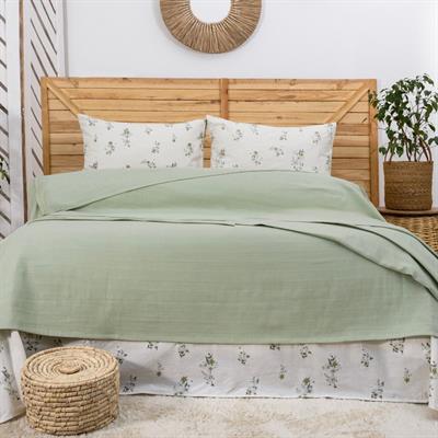 Schafer Home Hera Çift Kişilik Pike Takımı 4 Parça-Yeşil