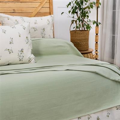 Schafer Home Hera Çift Kişilik Pike Takımı 4 Parça-Yeşil