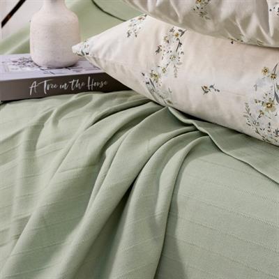 Schafer Home Hera Çift Kişilik Pike Takımı 4 Parça-Yeşil