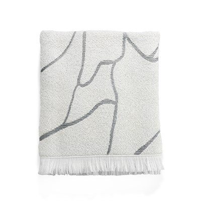 Schafer Home Jimmy Jakarlı Havlu 70x140 Cm 1 Parça-Ekru