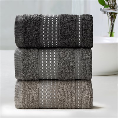 Schafer Home Liva 3 lü Havlu Seti 30x50 Cm-Asorti01