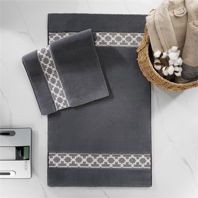 Schafer Home Lora 2 li Banyo Paspası-Koyu Gri