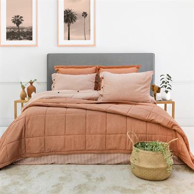 Schafer Home Loria Yatak Örtüsü ve Nevresim Seti 7 Parça-Turuncu