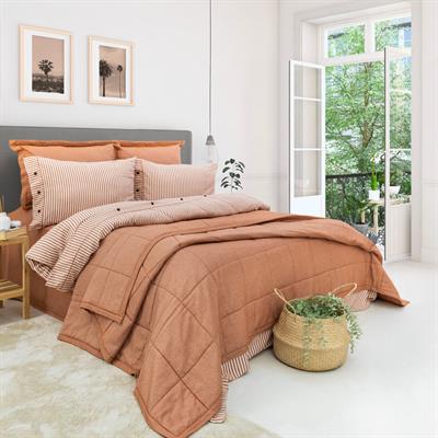 Schafer Home Loria Yatak Örtüsü ve Nevresim Seti 7 Parça-Turuncu