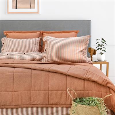 Schafer Home Loria Yatak Örtüsü ve Nevresim Seti 7 Parça-Turuncu