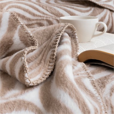 Schafer Home Merlin Çift Kişilik Battaniye 200x220 Cm 1 Parça-Bej